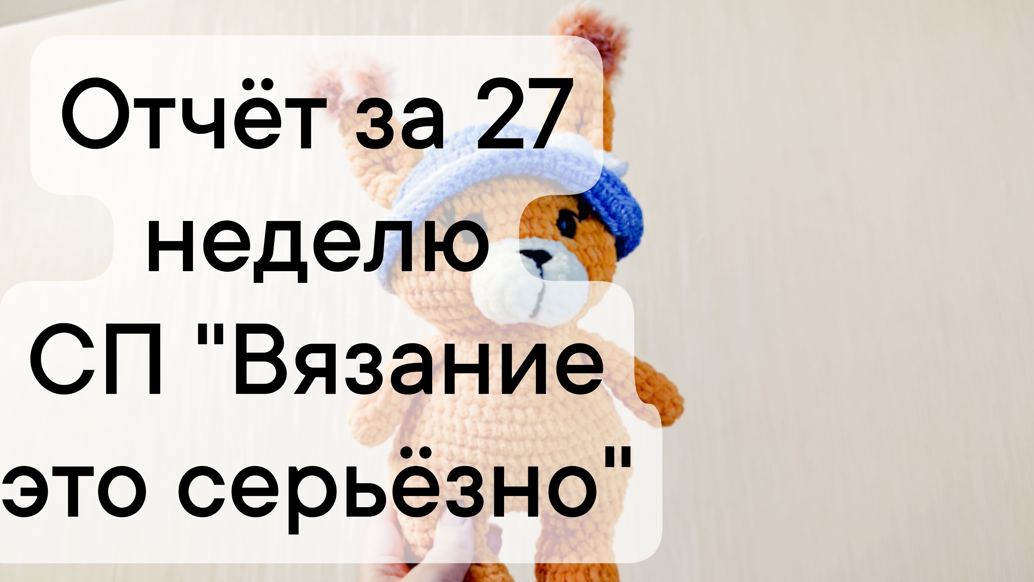 отчёт за 27 неделю СП "Вязание это серьёзно"