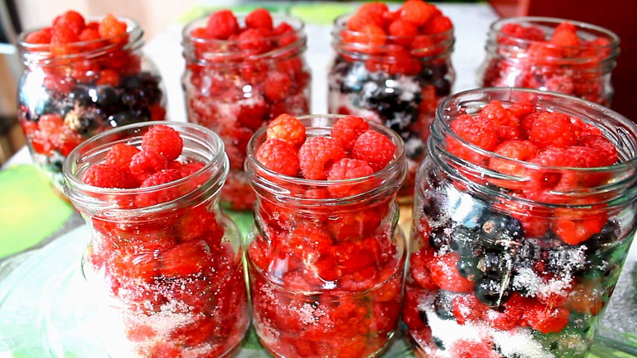 📌 Заготовка на зиму - МАЛИНА И СМОРОДИНА. Заморозка, В собственном соку и Пятиминутка