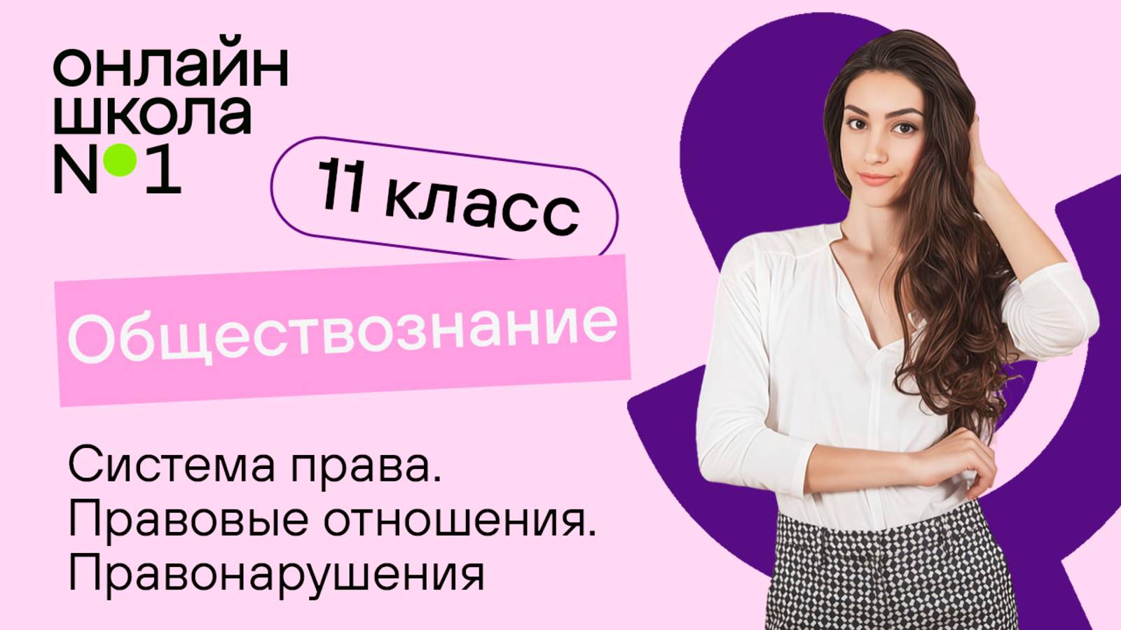 Система права. Правовые отношения. Правонарушения. Видеоурок 18. Обществознание 11 класс