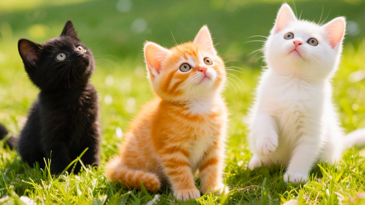 😹Милые Кошки и Котята мяукают на солнце🔥