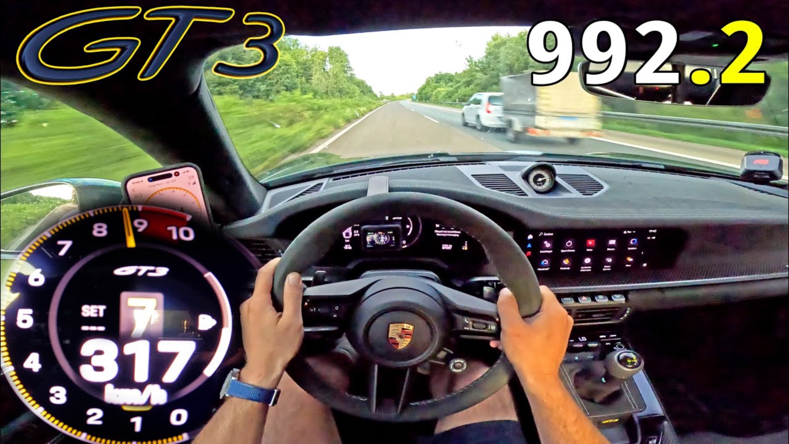 НОВЫЙ 2025 PORSCHE 992.2 GT3 РАЗГОНЯЕТСЯ ДО МАКСИМАЛЬНОЙ СКОРОСТИ НА АВТОБАНЕ AutoTopNL