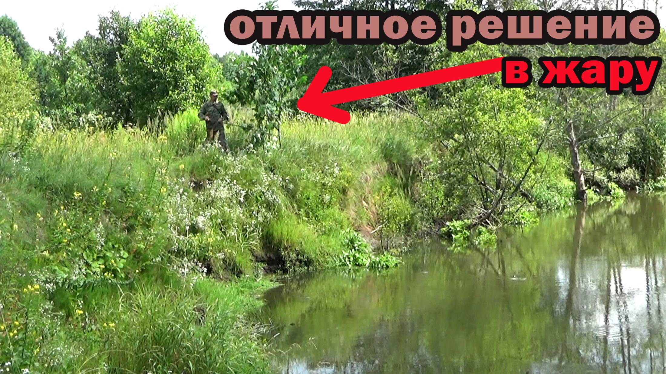 Рыбалка на поплавок 16 июля на малой реке снова в жару - и есть некоторые продвижения