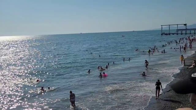 Адлер. Море. Пляж. 11 июля