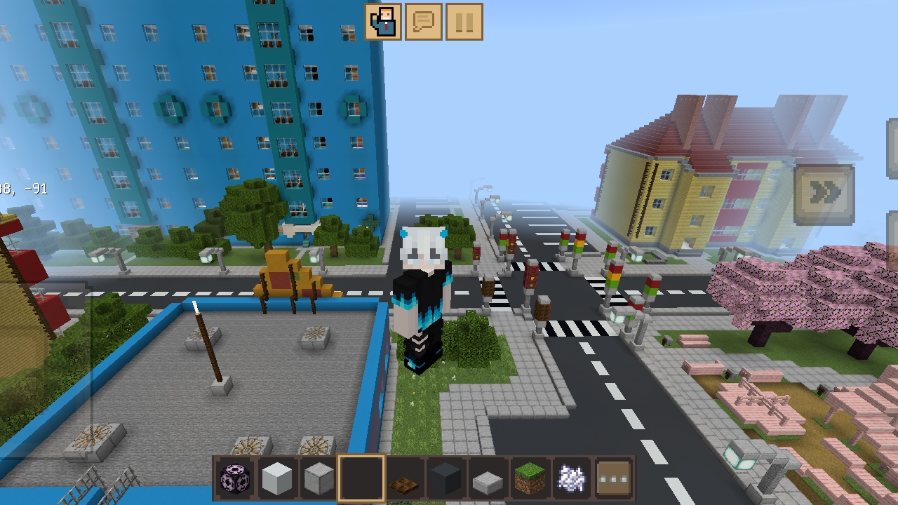 строим город  в Майнкрафте #1- построил трёхэтажку и сквер