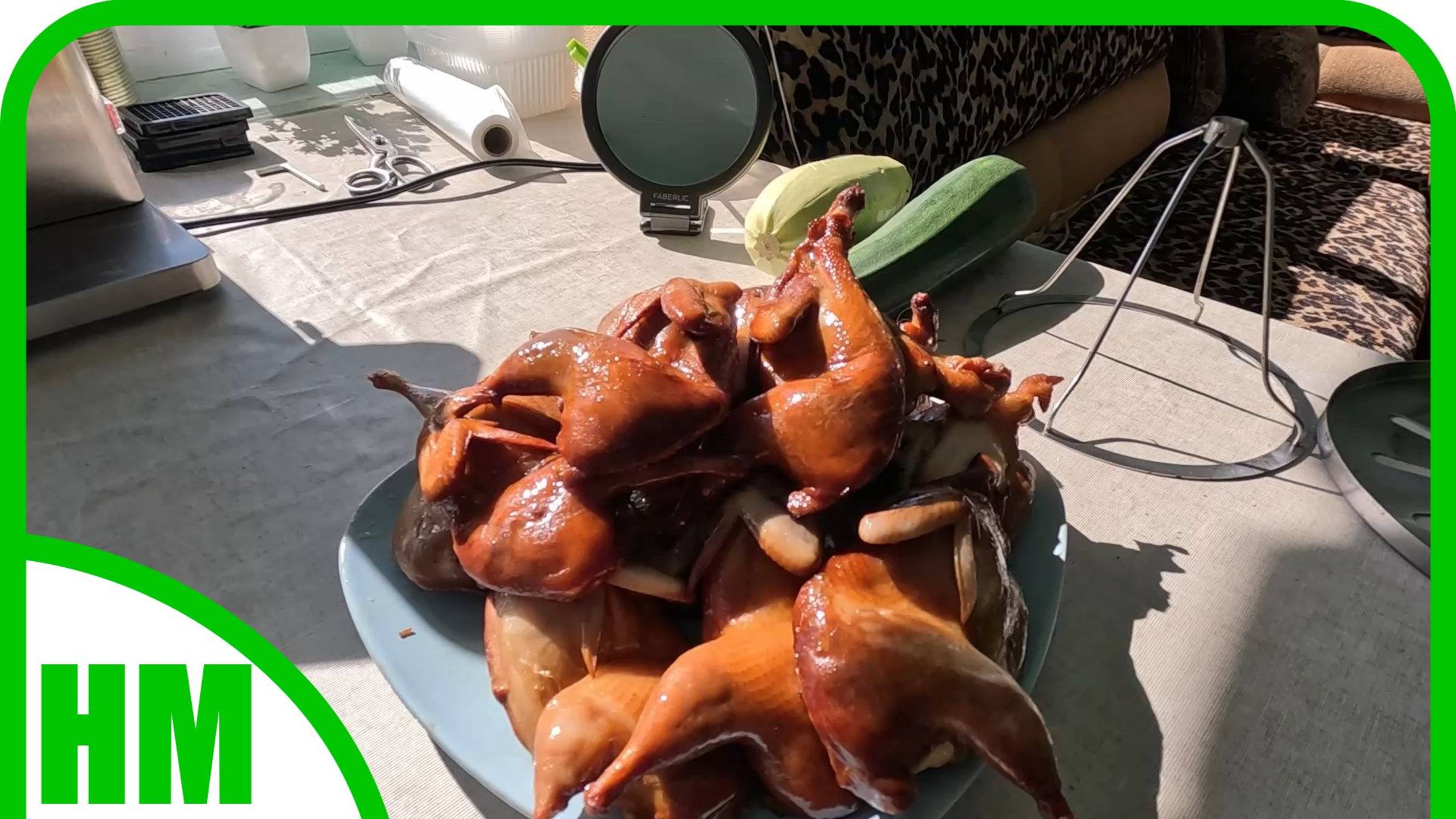 20 июля. Как в огороде на сегодня. Убрала чеснок. Закоптила перепелов.