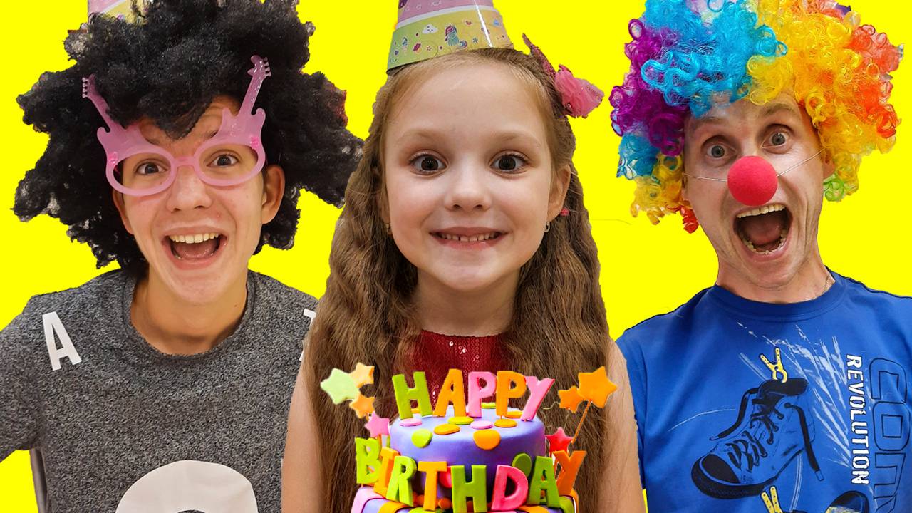 Детская песенка про день рождения / Видео для детей / Детская песенка на английском языке с Лизой