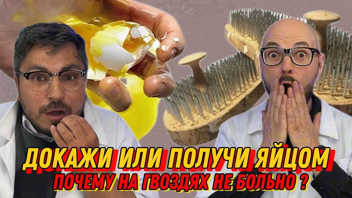 почему на гвоздях не больно? докажи или получи яйцом !