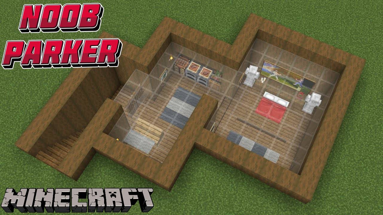 Майнкрафт - Как построить подземный стартовый дом, minecraft