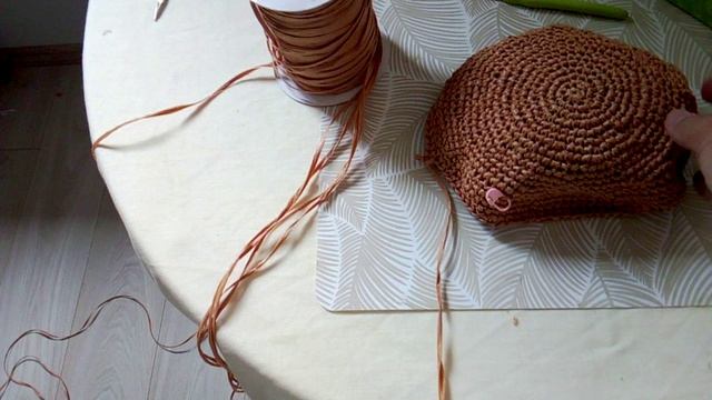 Вязальные будни.Вяжу шляпку из рафии.Есть трудности.* Довязываю кардиган.*Что на спицах и крючке.