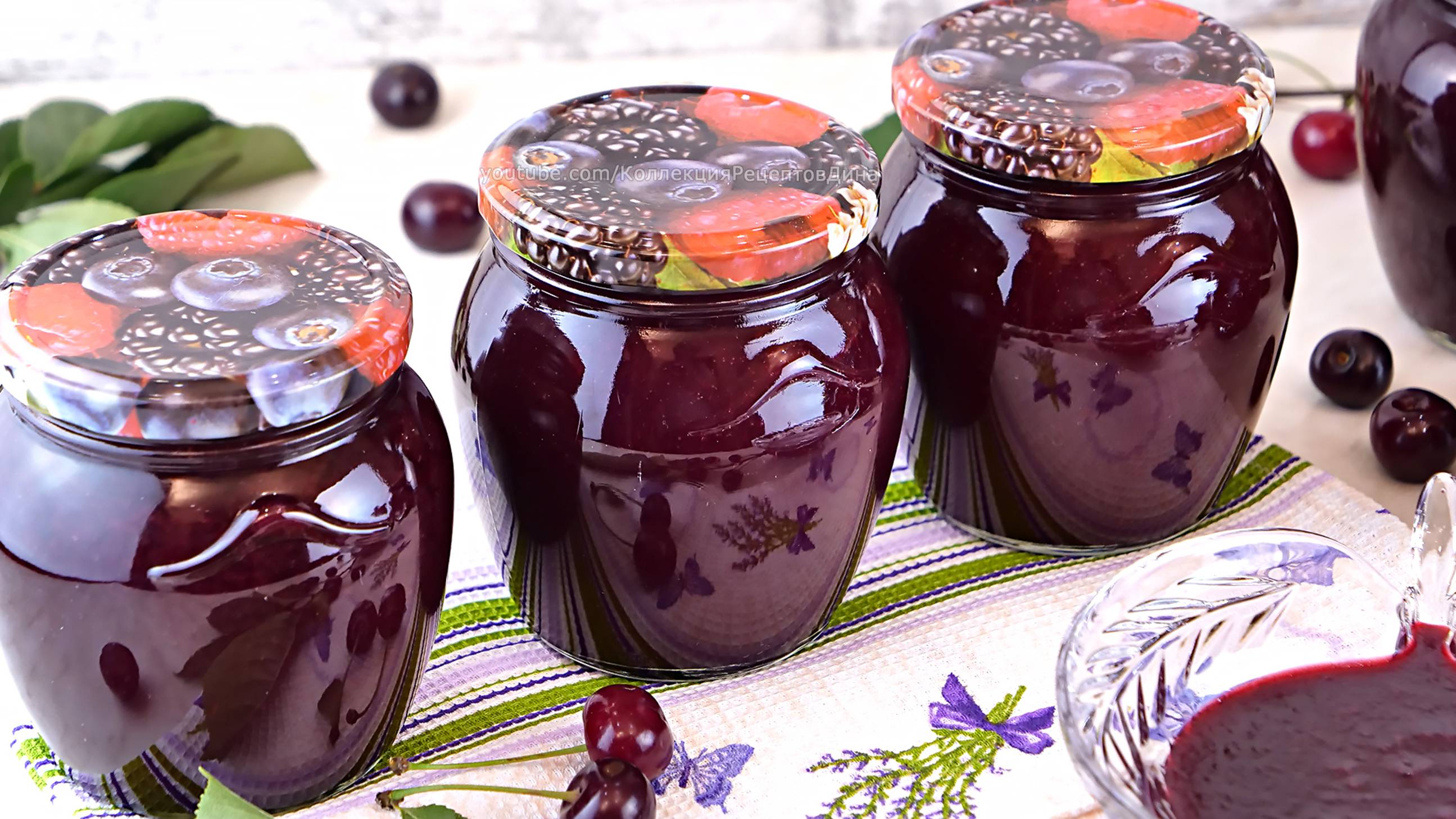 🍒Готовлю каждое лето! Густой вишневый джем с агар-агаром! Сладкая заготовка из вишни на зиму!