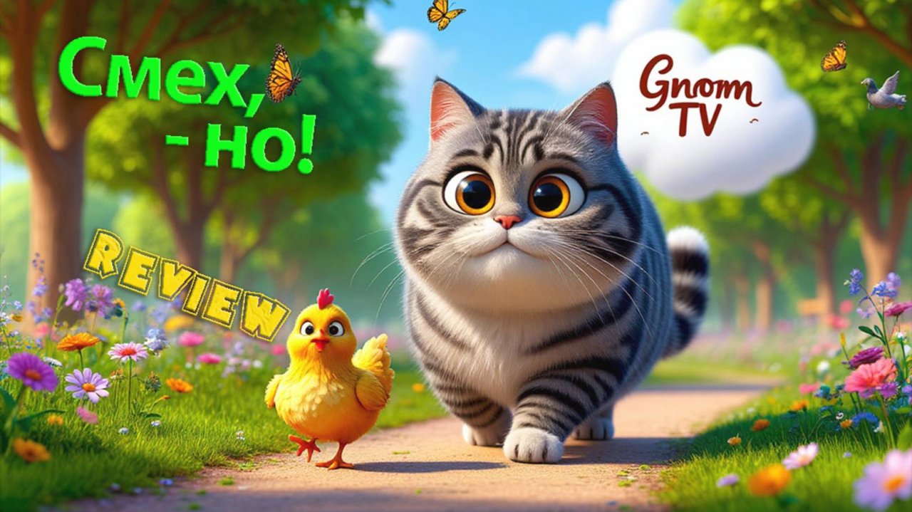 Кот и цыпленок Пух: "Анонс веселой истории"