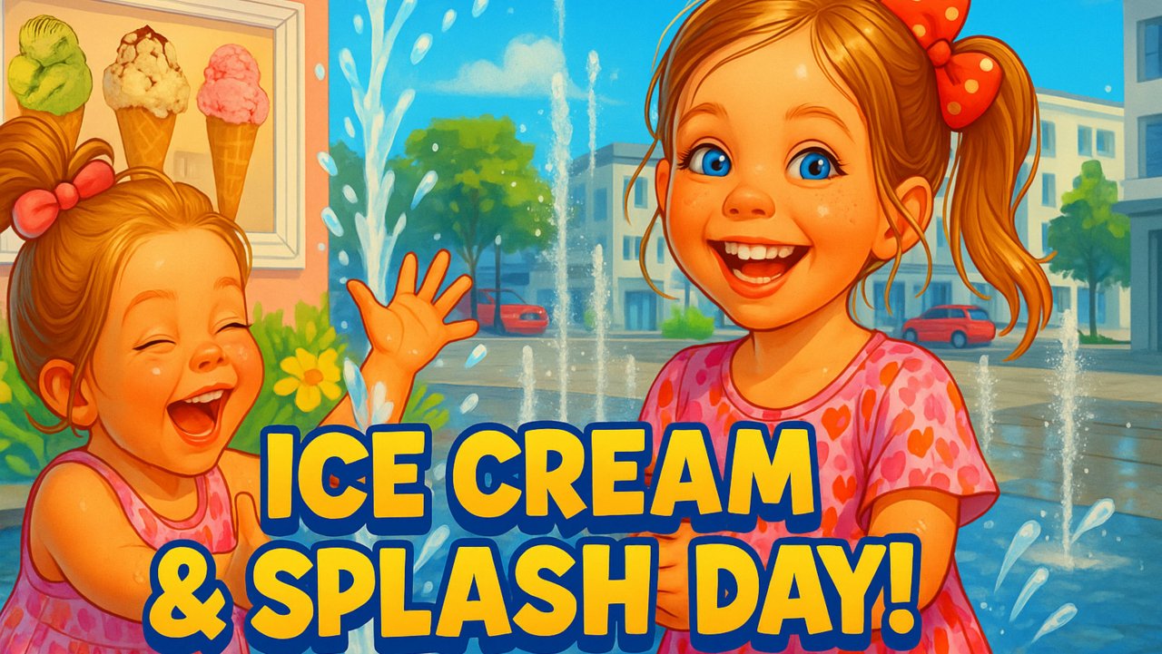 Кто любит фонтан и мороженое? Мы!