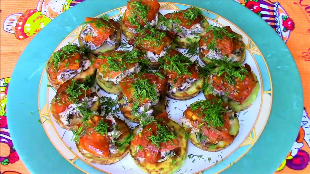 Безумно вкусная закуска из кабачков.