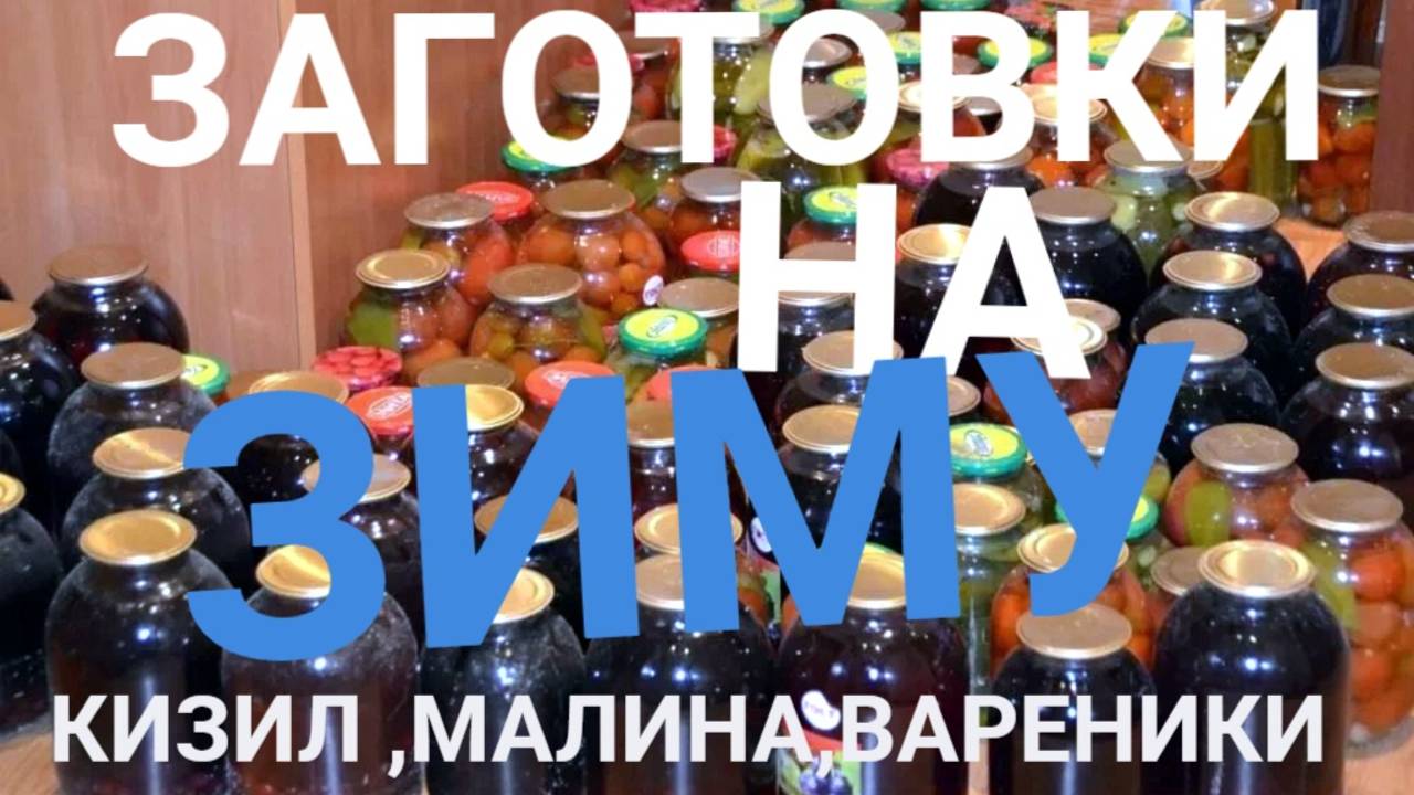 ЗАГОТОВКИ НА ЗИМУ! КИЗИЛОВЫЙ КОМПОТ!ВАРЕНИКИ!
