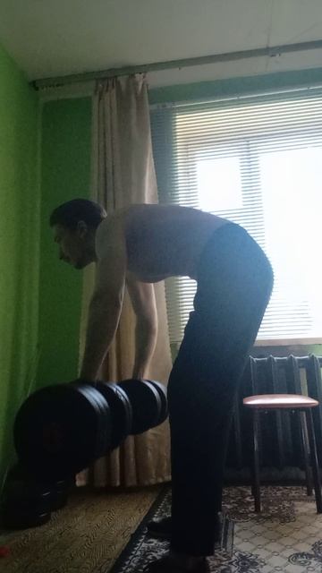 Качаю спину штангой