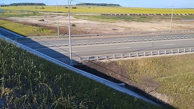 Вид на трассу Дюртюли-Ачит с моста накануне открытия