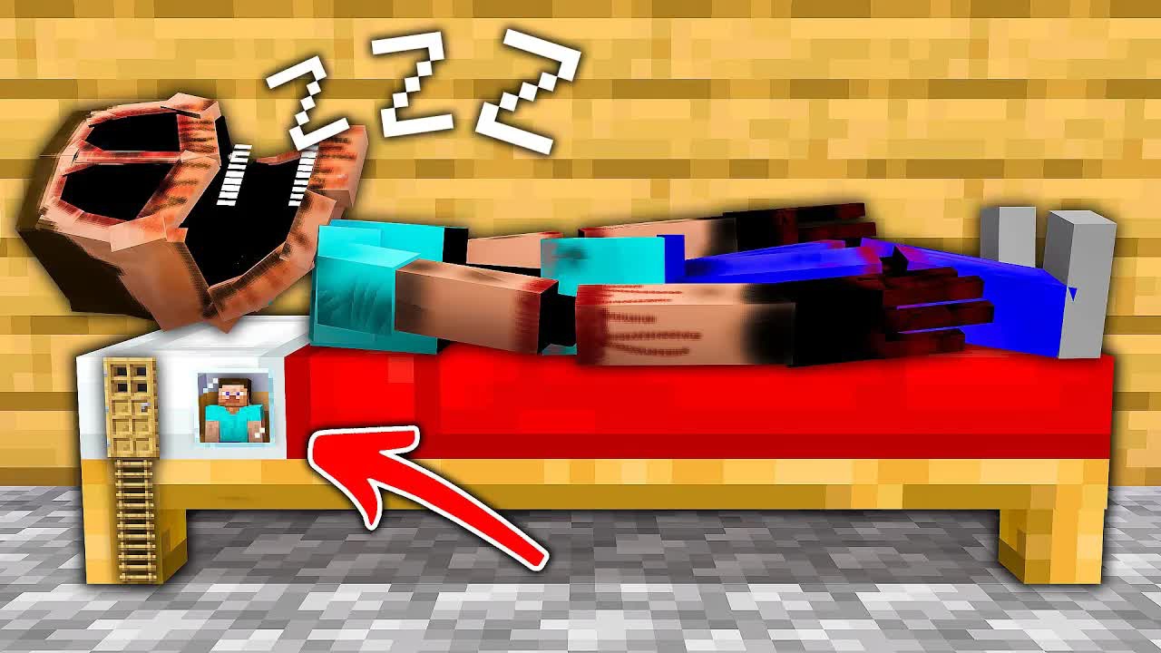 Строим ХОРРОР дом внутри кровати-имитатора в Майнкрафте с модами