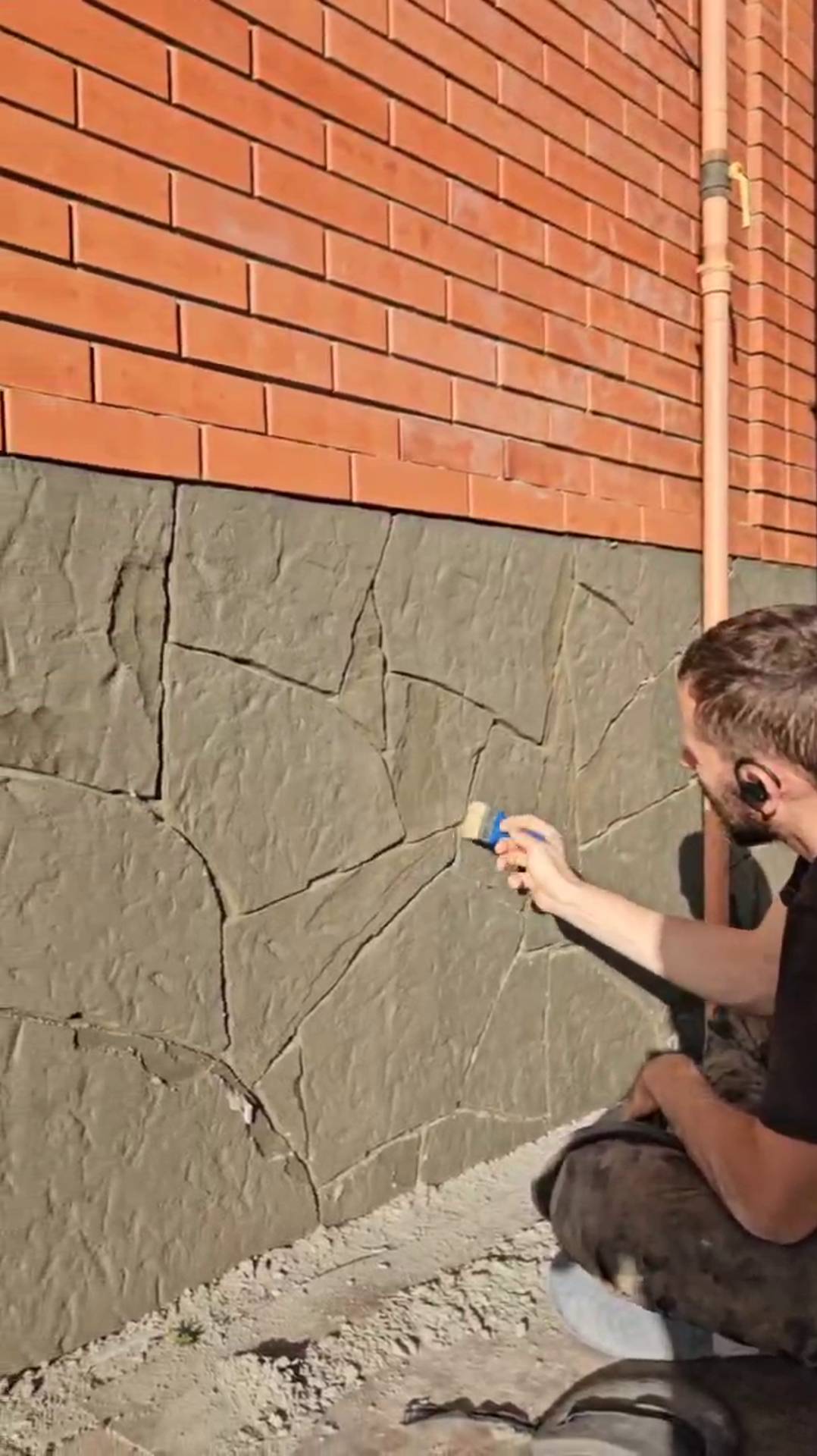 ремонт цоколя декоративный камень мастер класс  Анатолий Ростов-на-Дону  #творчество