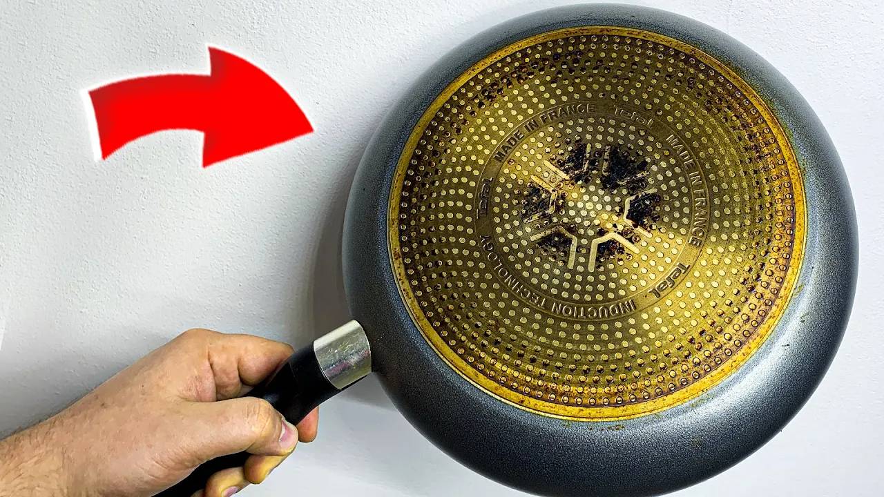 Секрет чистой сковороды ЖИР и НАГАР исчезают мгновенно.