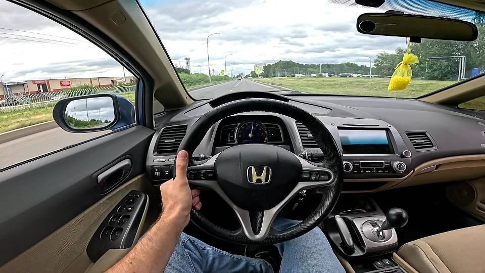 2007 HONDA CIVIC HYBRID 1.3L POV TEST DRIVE