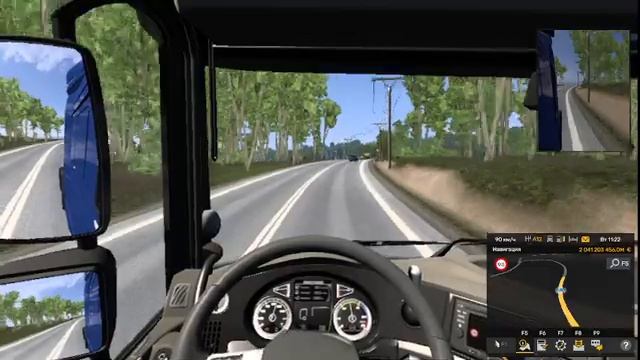 ETS 2 Clip for TMGK9000HD "ETS 2: Калининград - Мальмë" ч2. Граница РФ-Польша - Грудзëндз