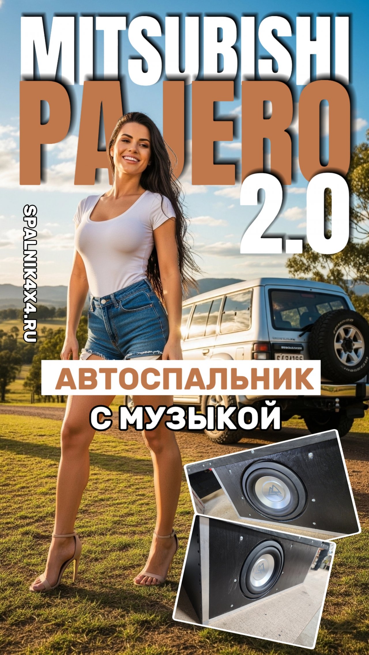 Музыкальный 🔈 автоспальник с интегрированным сабвуфером для Pajero 2го поколения. #spalnik4x4