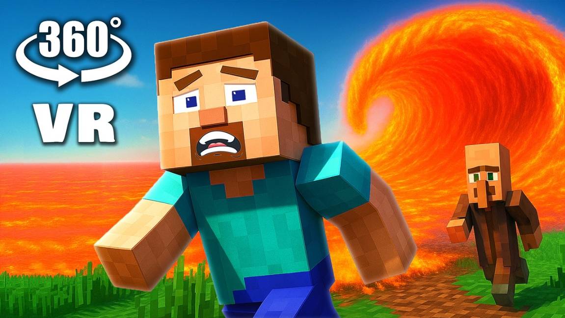 VR 360° LAVA TSUNAMI (Minecraft Animation)