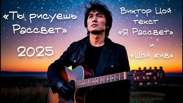 «ТЫ РИСУЕШЬ РАССВЕТ» 2025 Виктор Цой текст «Я Рассвет» и «Цой жив»