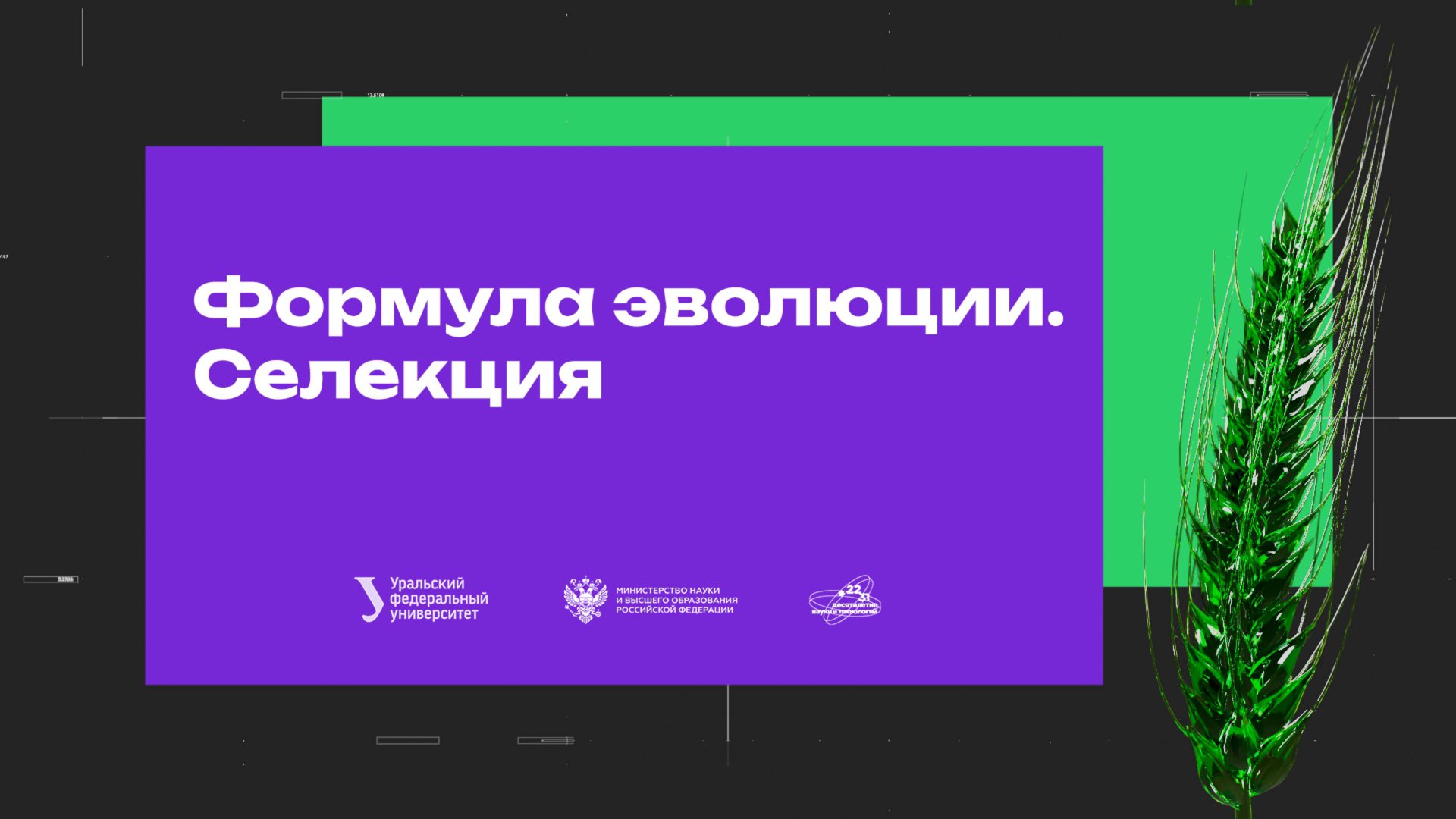 Формула эволюции. Селекция