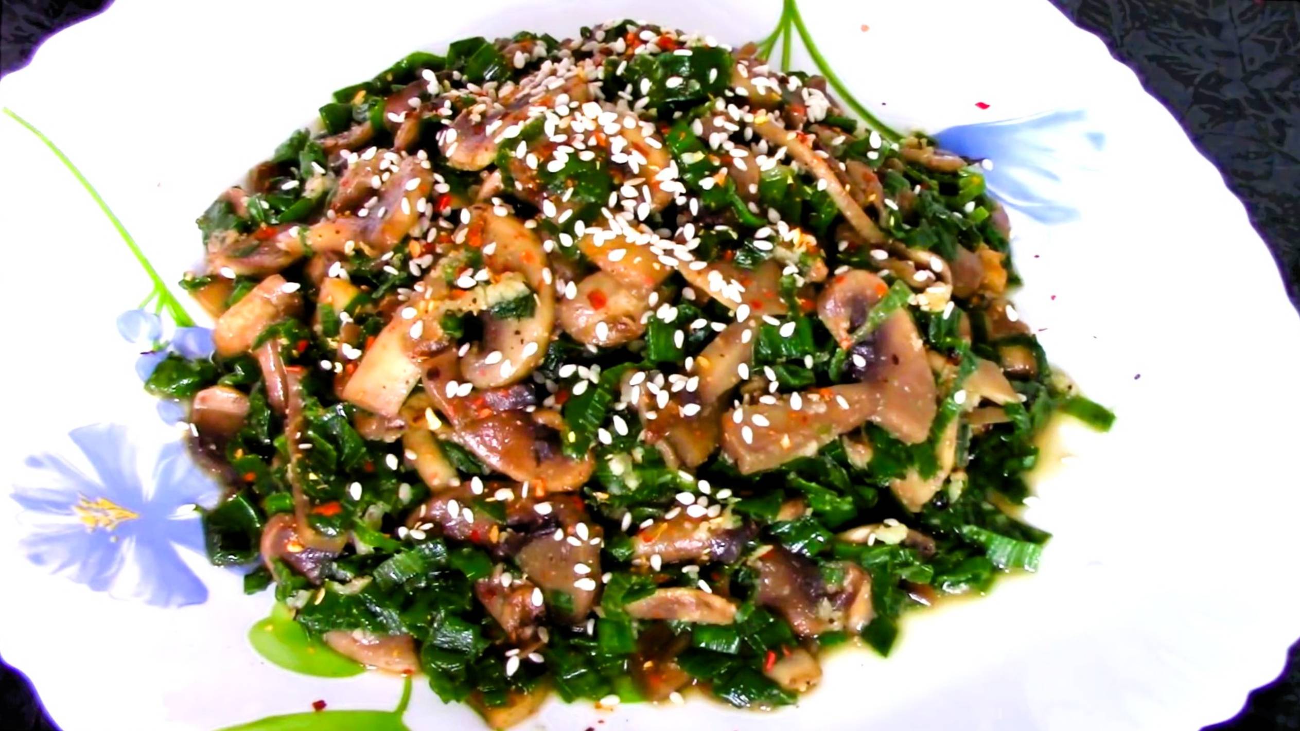 Салат с грибами по-корейски