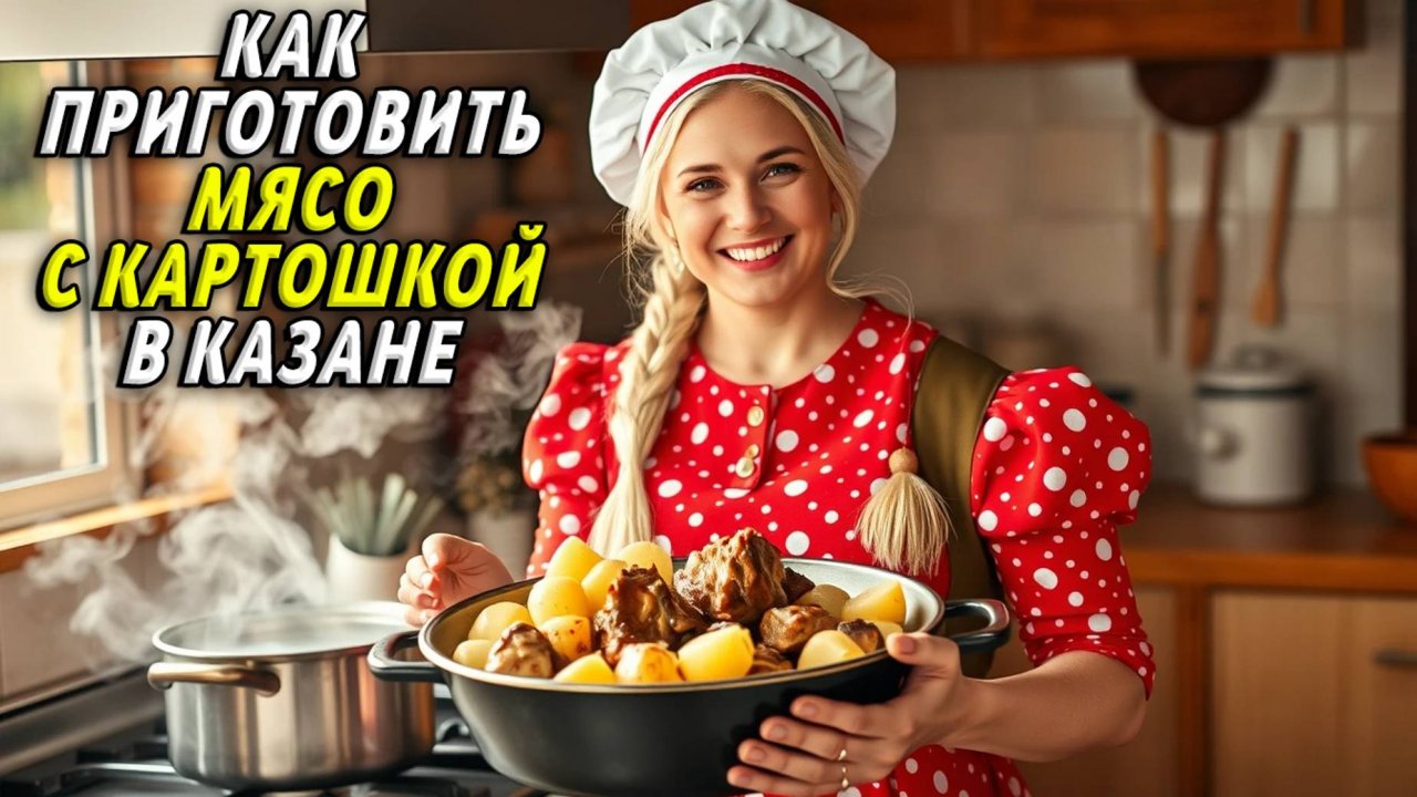 Как приготовить мясо с картошкой в казане