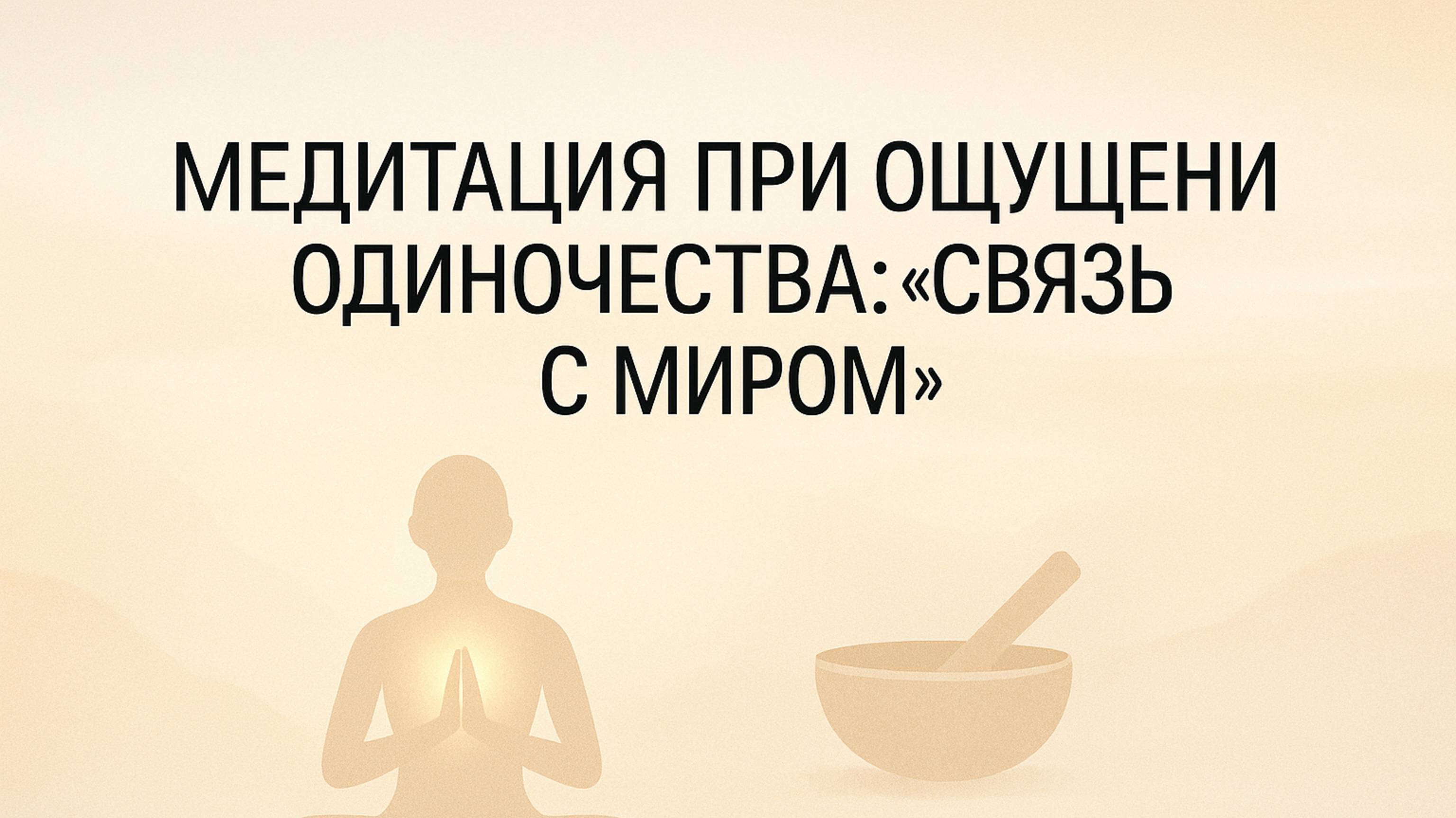 Медитация при ощущении одиночества:"Связь с миром". ГОВОРЯЩАЯ МЕДИТАЦИЯ.