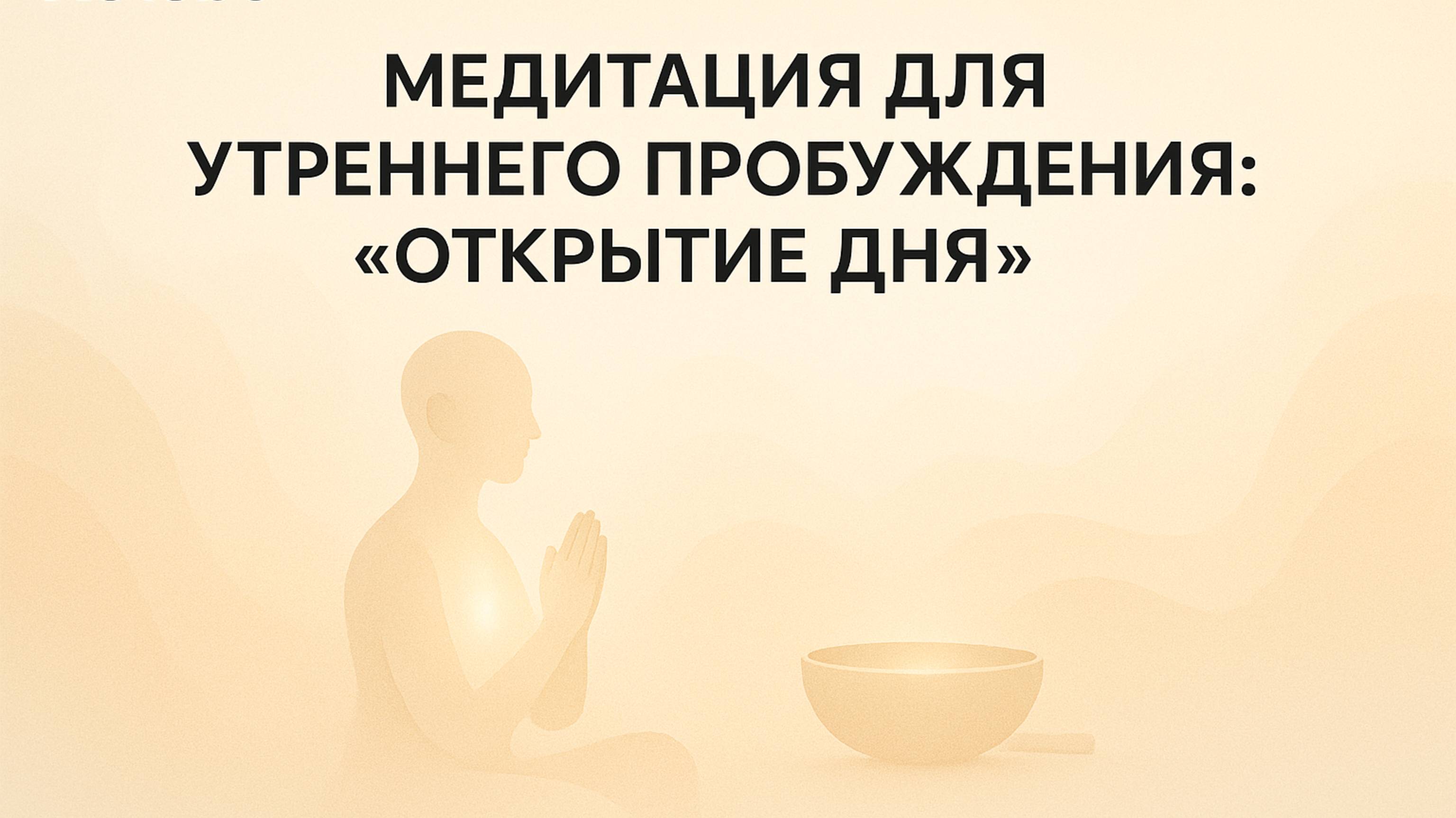 Медитация для утреннего пробуждения: "Открытие дня". ГОВОРЯЩАЯ МЕДИТАЦИЯ.