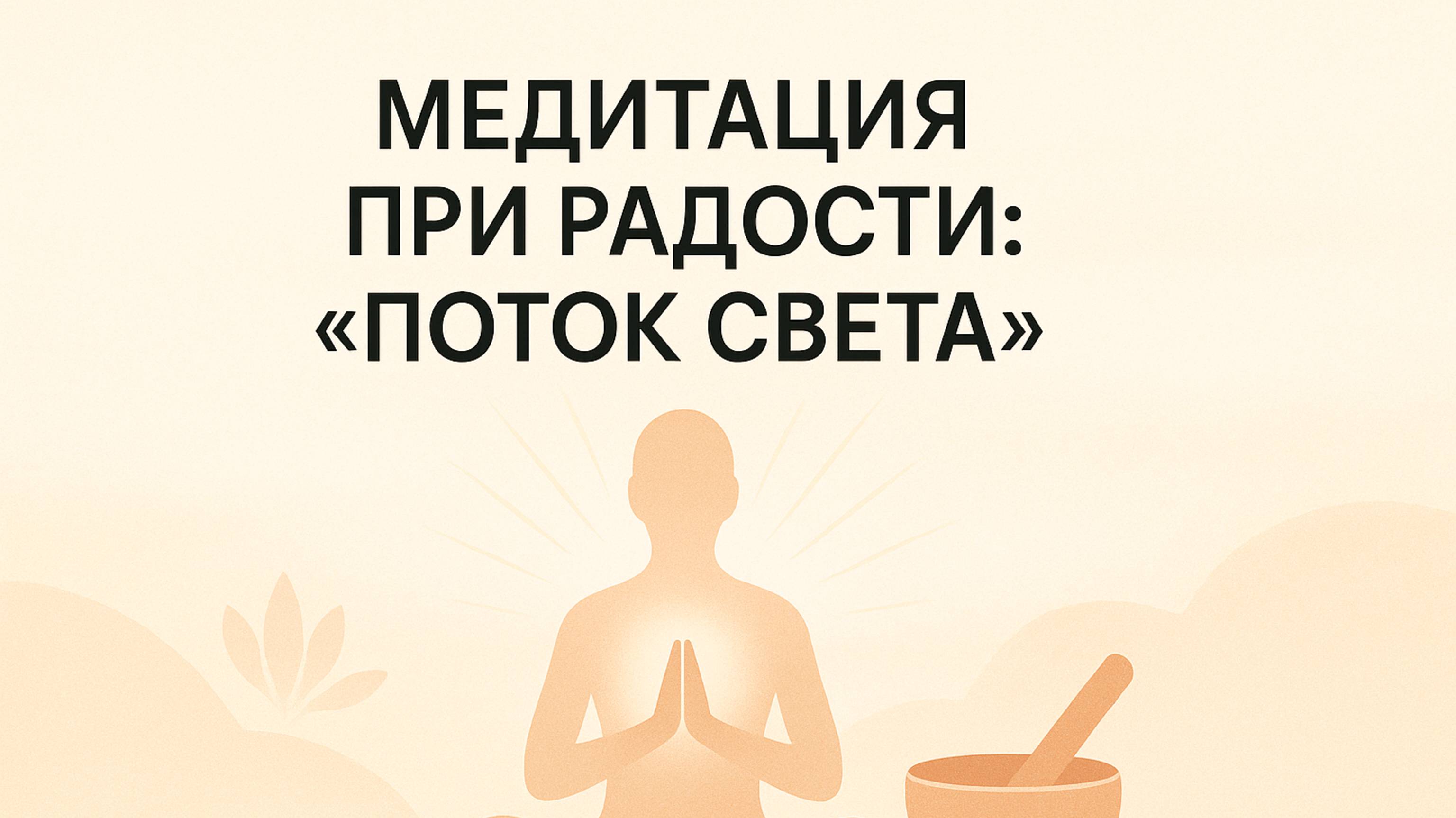 Медитация при радости "Поток света". ГОВОРЯЩАЯ МЕДИТАЦИЯ.