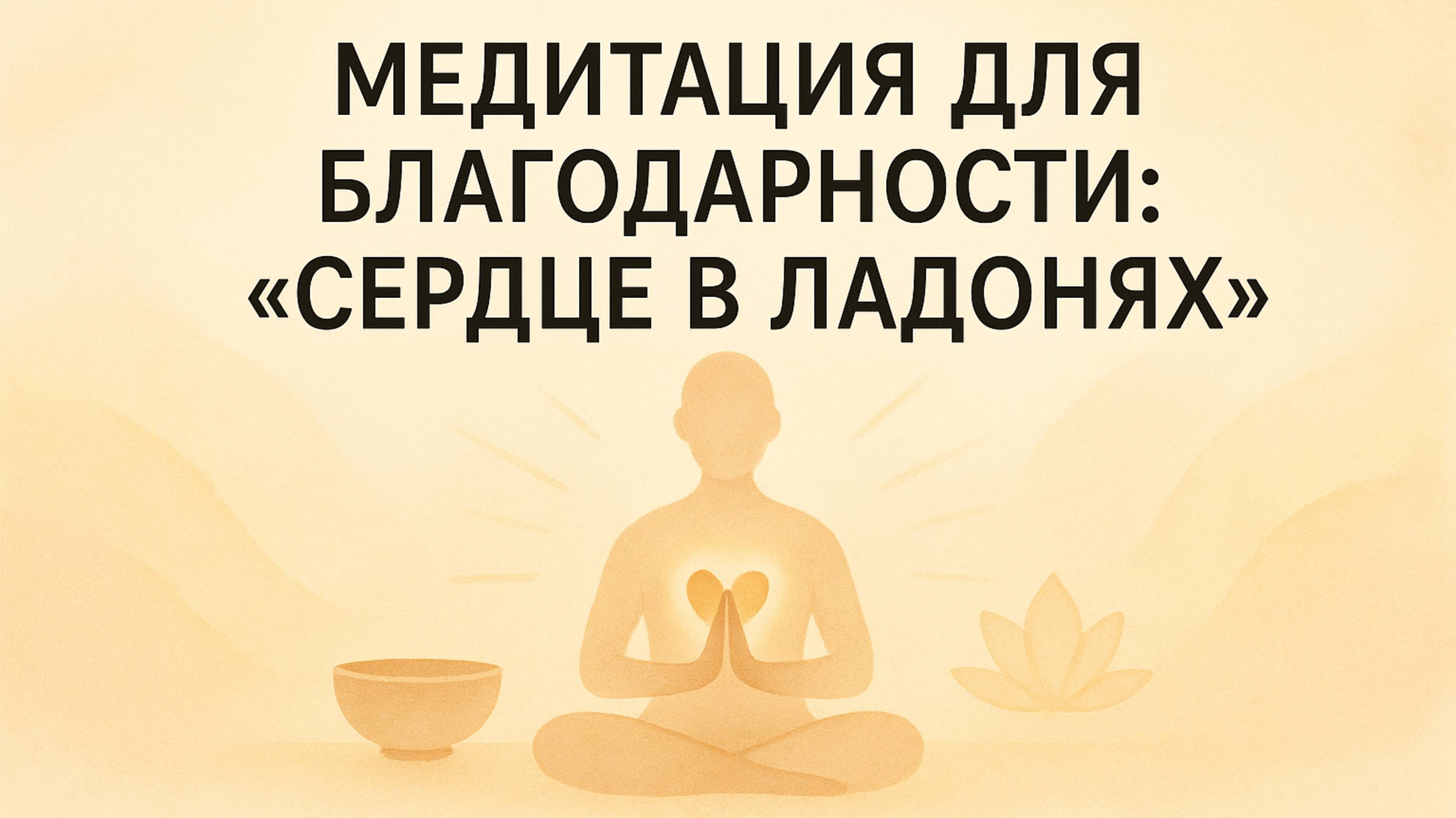 Медитация для благодарности "Сердце в ладонях". ГОВОРЯЩАЯ МЕДИТАЦИЯ.