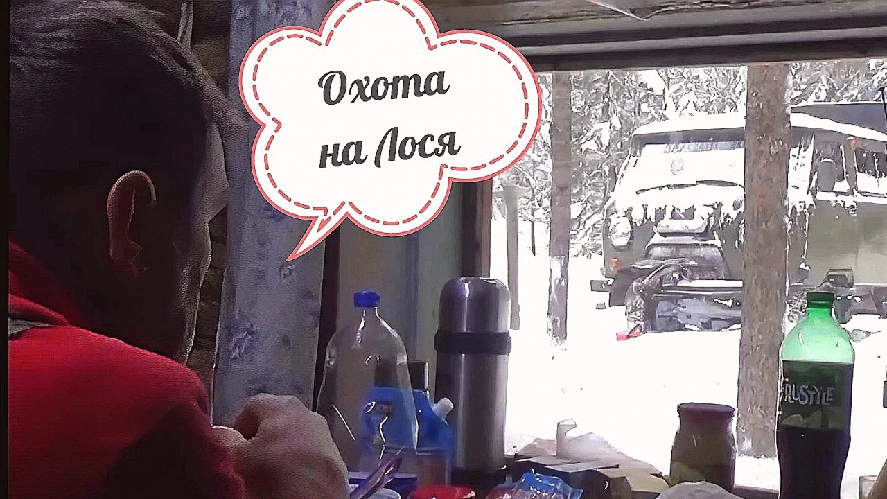 ✅🔥Видео с Ютуб. Живу в охотничьей избе. Брат охотится на Лося ,я занимаюсь фигнёй. Охота на Лося.