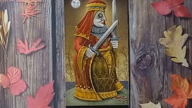 Для начинающих.Таро безумной луны.Карты двора.Королева Мечей