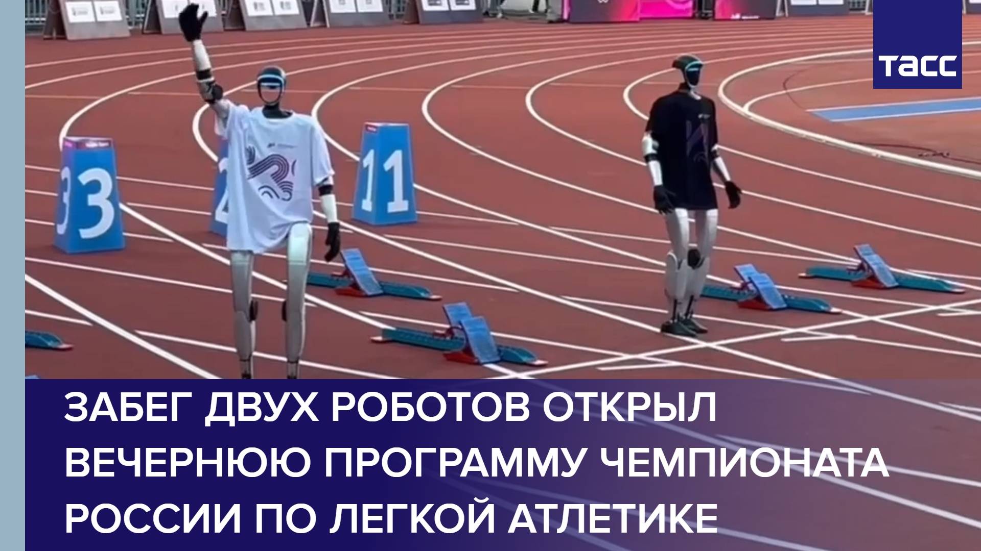 Забег двух роботов открыл вечернюю программу чемпионата России по легкой атлетике