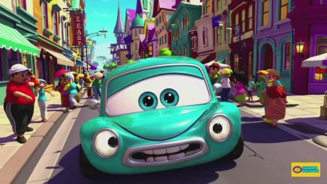 Мультики про машинки. Красивые машинки весело катаются.