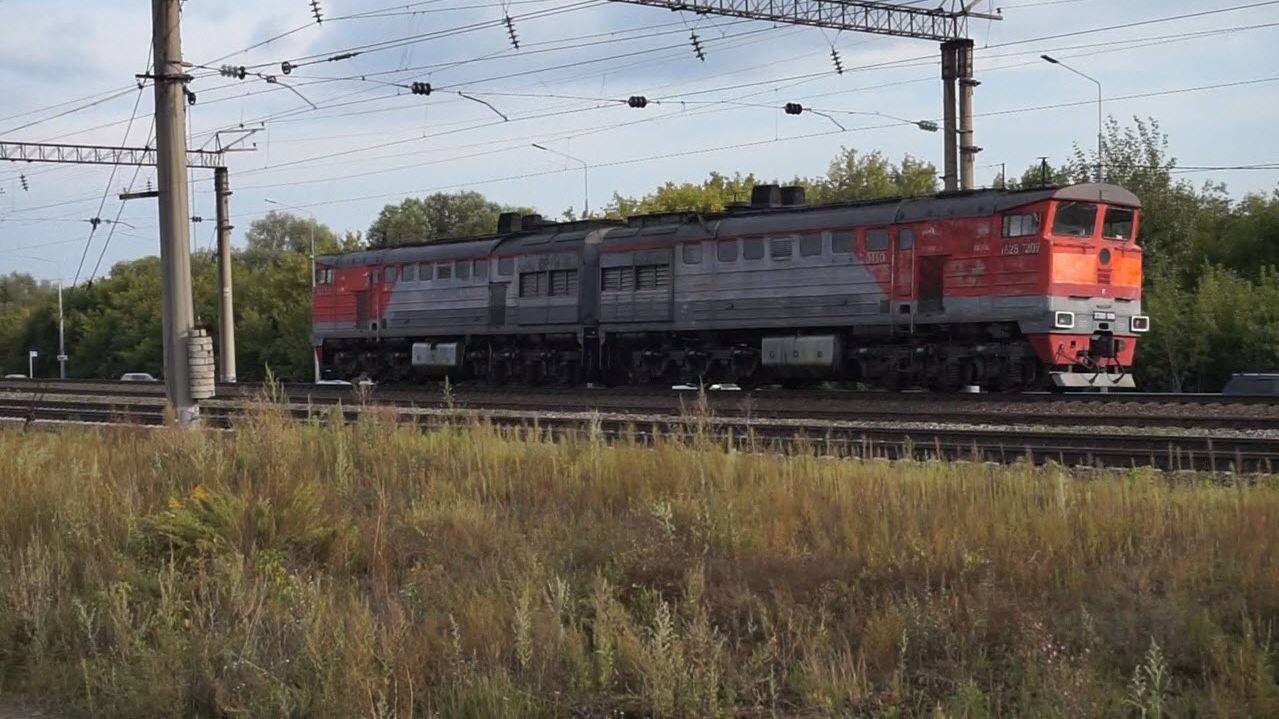 Тепловоз 2ТЭ10У-0460. Резервом. Звук 10Д100.