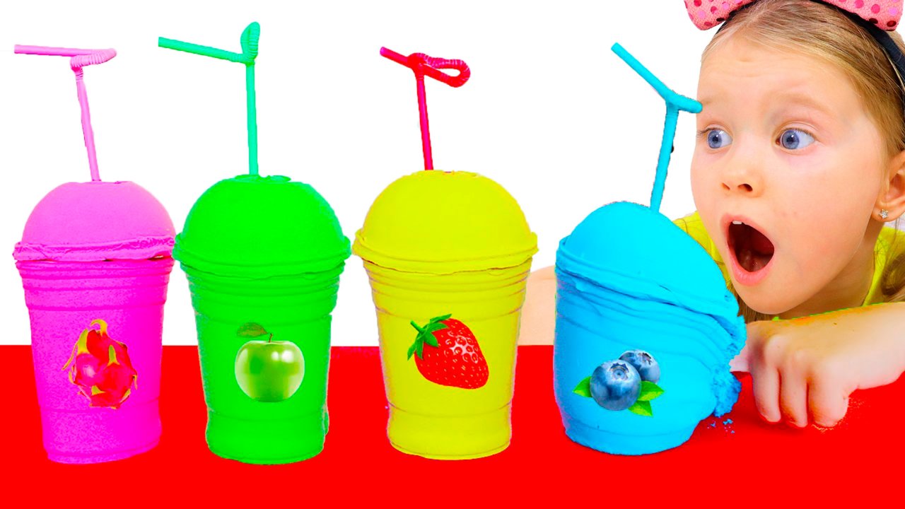 Детская песенка про цвета и кинетический песок для малышей