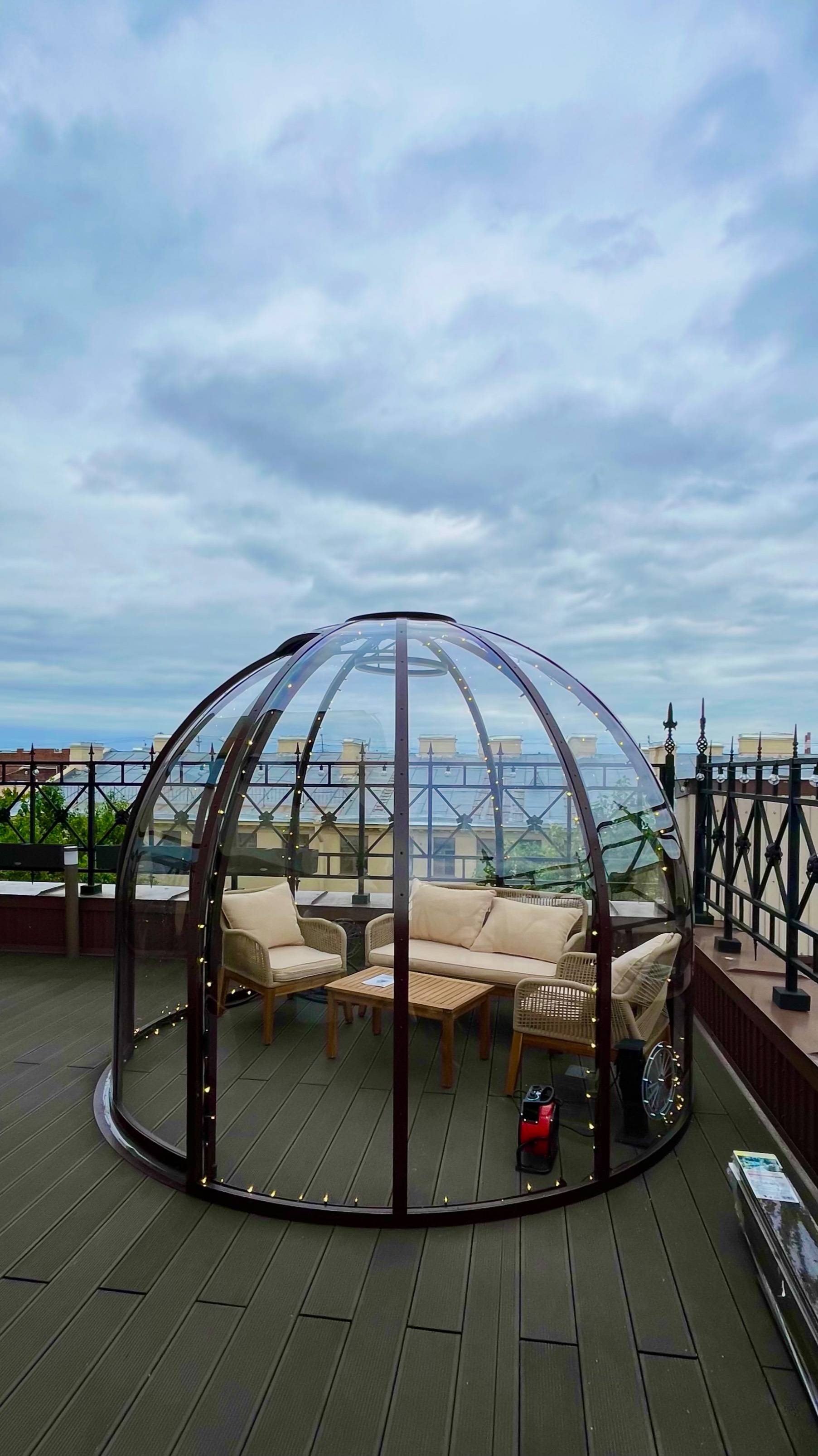 Прозрачные беседки для террас и крыш | Заказать на cupol365.ru