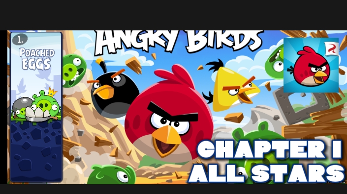 Все уровни "Poached eggs" на 3 звезды. Angry Birds Classic. 1 часть.