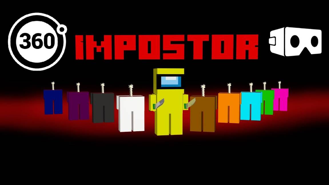 Among Us 360° видео - Импостер в Minecraft VR | 4K
