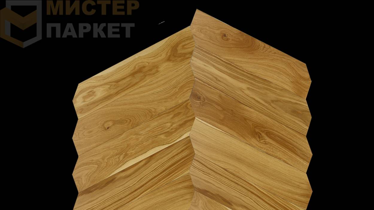 Паркет Геометрическая елочка Русский лес Дуб Натур 120 мм