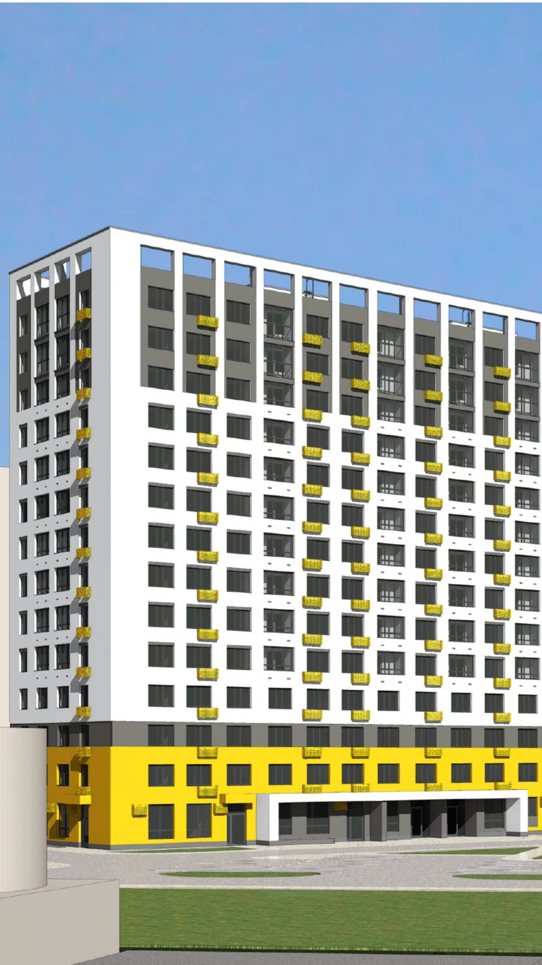 Начало строительства жилого комплекса "Подкова "Дом на Цветочной" в микрорайоне Цветы // Август 2025