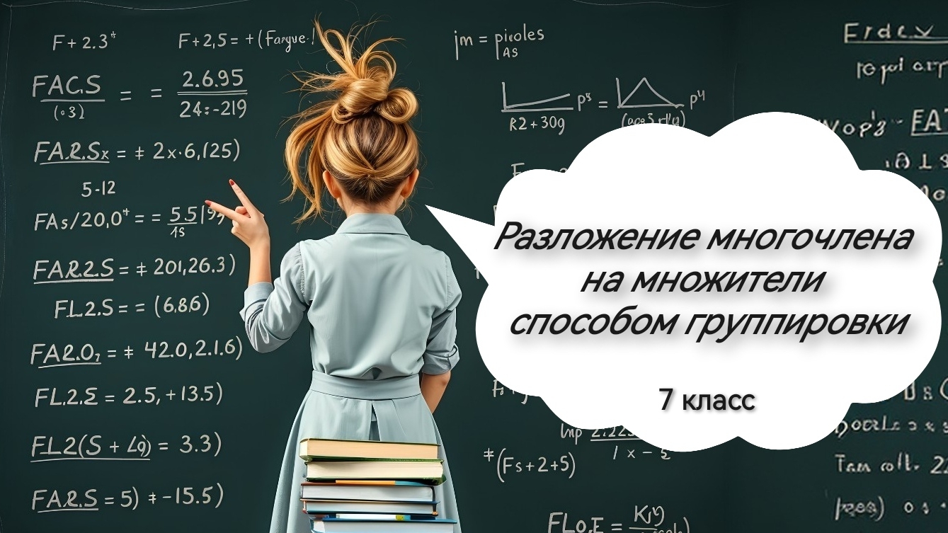Разложение многочлена на множители способом группировки. Алгебра. 7 класс