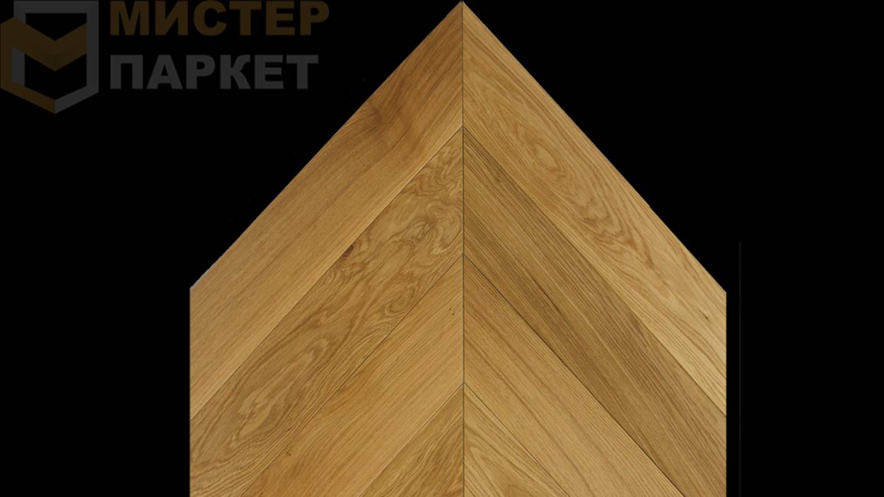 Паркет Французская елочка Русский лес Дуб Натур 120 мм