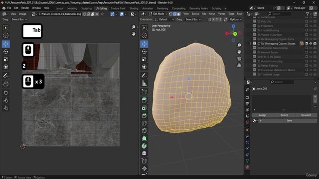 1 -Lesson 20 - Rock UVs & Triplanar for Seamless Textures