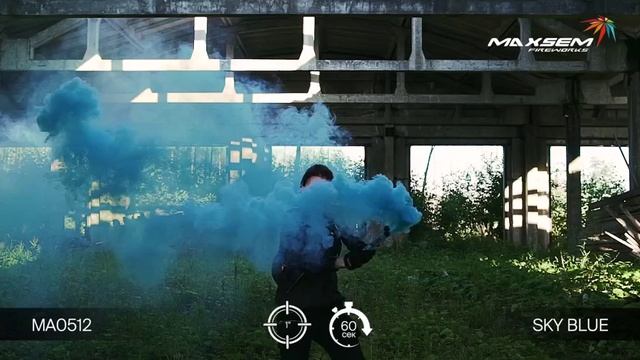 Цветной дым голубой MA0512 Sky blue для гендер пати